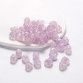 Pearlescent heart-shaped acrylic beads in dreamy lavender for DIY jewelry making - Pearlescent Heart Style / 30 Pcs/Pack / Purple