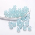 Pastel blue acrylic pumpkin beads with pearlescent finish for DIY jewelry making - Iridescent Pumpkin Bead / 20Pcs/Pack / Blue