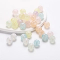 Macro shot of colorful acrylic pumpkin beads for DIY jewelry with pearlescent finish - Iridescent Pumpkin Bead / 20Pcs/Pack / Multicolor