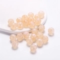 Champagne mermaid acrylic pumpkin beads for DIY jewelry making with vertical texture - Iridescent Pumpkin Bead / 20Pcs/Pack / Orange