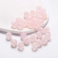 Light pink acrylic pumpkin beads with iridescent pearl coating for DIY jewelry making - Iridescent Pumpkin Bead / 20Pcs/Pack / Pink