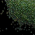 Iridescent forest green glass bubble beads for DIY resin jewelry and nail art crafts - Dark Green