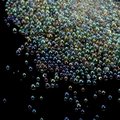 Macro shot of 20g iridescent bubble glass beads for DIY crafts and nail art decor - 20g/Pack / Grey Green