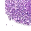 Iridescent purple glass bubble beads in mixed sizes for DIY jewelry and nail art - 100 g / Deep purple