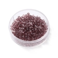 Perles de verre 4mm violettes transparentes dans une boîte ronde pour bijoux DIY - 4mm/300pcs/24g / Violet fumé