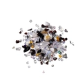 Makroaufnahme bunter unregelmäßiger Glassplitter und Kristallsteine für DIY Nagelkunst - 20g/Packung / Schwarz Serie Eins