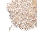 Iridescent glass bubble beads with rainbow luster for DIY crafts and nail art decor - Tan