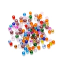 Vue à plat de perles de rocaille en verre coloré 4mm pour bijoux artisanaux - 4mm/300pcs/24g / Rose vif