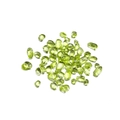 Vue détaillée du gravier en verre pilé vert olive translucide pour décor d'aquarium - 20g par Paquet / Vert Herbe