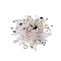 Detailed mix of iridescent crystal stones, pearls, and golden flakes for DIY nail art - Pink Series 2