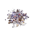 Close-up of irregular iridescent crystal glass sand and crushed stones for DIY nail art - Purple Series 1
