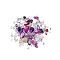 Detailed view of colorful irregular crystal glass sand for DIY nail art and fillers - Purple Series 2