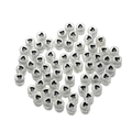 Leuchtende Acrylperlen mit schwarzem Herzmuster für DIY-Schmuckherstellung und Armbänder - 100 Stück Set / Schwarzes Herz