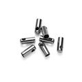 Polished stainless steel cylindrical cord ends for DIY jewelry making with side hole - 10 Pieces/Pack (Inner Diameter 0.9mm / Length 7.2mm) / Steel