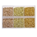 DIY Glas-Bruchstein-Set für Kunstharz in Roségold, hellem Gold und dunklen Goldtönen - Goldtöne 1