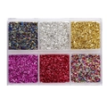 6er-Set farbiges Bruchglas für DIY-Harzkunst und kreative Nageldekorationen - 6-Farben Set 1