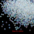Macro detail of 2.5-3mm iridescent glass bubble beads for DIY nail art and resin crafts - 20g/Pack / 2.5-3mm Iridescent Color