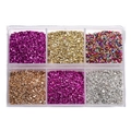 6-Fächer-Box mit metallischen DIY-Harz-Glitzerflocken in Lila, Gold und Silber - 6-Farben Set 3