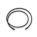 Cordón de collar trenzado negro con cierre de acero inoxidable para joyería DIY - 1.0mm/45cm / Cordón Negro Cierre Negro