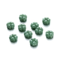 Cuentas de trébol verde de 10mm para hacer joyas DIY pulseras y collares a mano - Verde Sólido