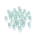 Détail de perles en acrylique vert clair 8-10mm avec paillettes pour création de bijoux - Vert