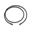 Detalle de cordón encerado trenzado marrón con cierre de acero negro mate - 1.0mm/45cm / Cordón Café Cierre Negro