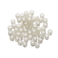 Dettaglio di perle a cuore in acrilico traslucido per la creazione di gioielli fai-da-te - Set da 100 pezzi / Cuore Bianco