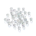 Detail van 8-10mm acryl kralen met iriserende lovertjes voor DIY-sieraden maken - Grijs