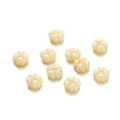 Detalle de diez cuentas de trébol de vidrio crema de 10mm para la creación de joyas DIY - Color sólido Amarillo