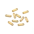 Polished gold stainless steel oval pendants with S.steel engraving and dual-hole design - Gold Oval 3 / 20 Pieces Set