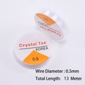 Crystal Tec 0,5mm elastisch draad voor DIY sieraden en kralen rijgen, rol van 13m - 13 Meter Per Rol / Transparant (0.5mm Elastisch Koord)