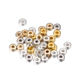 Polished gold and silver flat round spacer beads for DIY jewelry and crafts making - Cylinder (2) / 100pcs Pack / Multicolor