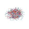 Close-up of hollow star nail art sequins in mixed macaron colors for DIY crafts - 28g per pack / Mixed Color Hollow Five-Pointed Star