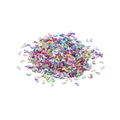 Makro-Detail von Laser-Hologramm-Stern- und Mond-Nagelkunst-Pailletten für DIY-Deko - 28g pro Packung / Mehrfarbiger Mond