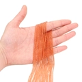 Primer plano de cuentas de vidrio facetadas naranjas de 2mm para manualidades de joyas - 1 Tira Aprox. 35cm (2mm*0.4mm) 3g / Naranja Claro