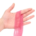 Primer plano de cuentas de cristal facetado rosa de 2mm para joyería y collares - 1 Tira Aprox. 35cm (2mm*0.4mm) 3g / Rosa