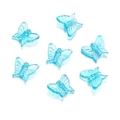 Perline a farfalla in acrilico blu sfumato da 13mm con rivestimento AB per gioielli DIY - Apertura circa 1,8mm/Spessore circa 6mm / 20 Pezzi/Confezione (Circa 13*16mm) / Blu