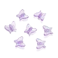 Detailed macro view of 13mm iridescent purple acrylic butterfly beads for DIY crafts - Aperture Approx 1.8mm/Thickness Approx 6mm / 20 Pcs/Pack (Approx 13*16mm) / Purple