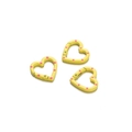 Three yellow heart-shaped spring ring clasps with pink polka dots for DIY keychains - 5 Pieces/Pack (24.7x25.8mm) / Yellow