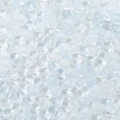 Macro detail of light blue heart-shaped glass beads with frosted and clear textures - 20 Pieces/Pack (Approx 4g) / White