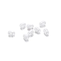 Close-up of white ribbed baroque pearls with drill holes for DIY jewelry making - Pack Of 20 / Small Multi-Ovoid