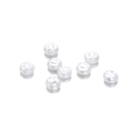 Detailed view of irregular baroque ABS pearl beads with pre-drilled holes for DIY jewelry - Pack Of 20 / Hannya Mask