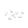Dettaglio macro di perle barocche bianche in ABS a goccia con fori per gioielli DIY - Forma Irregolare 17