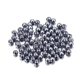 Detailed view of 4mm dark metallic grey glass pearls with precision drilled holes for DIY - 4mm (~10g, 100 Pieces/Pack) / Dark Gun Metal