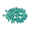 Macro shot of 4mm mint green glass imitation pearls with center holes for DIY jewelry - 4mm (~10g, 100 Pieces/Pack) / Mint Green