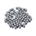 Detail of 4mm grey faux glass pearls with smooth metallic finish for DIY jewelry - 4mm (~10g, 100 Pieces/Pack) / Gray