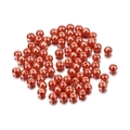 Close-up of 4mm metallic reddish-brown glass pearl beads with center holes for DIY jewelry - 4mm (~10g, 100 Pieces/Pack) / Reddish Brown