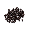 Macro view of 4mm dark bronze glass pearl beads with center holes for DIY jewelry - 4mm (~10g, 100 Pieces/Pack) / Dark Coffee