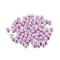 Macro view of 4mm lilac glass imitation pearl beads with holes for DIY jewelry making - 4mm (~10g, 100 Pieces/Pack) / Lavender