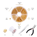 Kit completo de 10 piezas para creación de joyas bañadas en oro 18K con herramientas - Oro Real de 18K con Conservación de Color / 1 pieza (aprox. 158g)